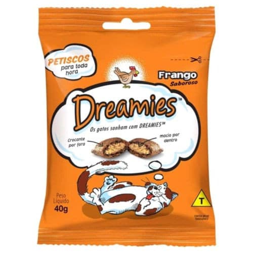 Petisco Dreamies Sache para Gatos Adultos sabor Frango - 40g