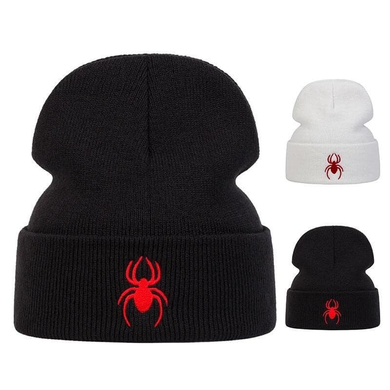 Gorros Unissex Bordados De Aranha Outono Inverno Bonés De Malha Quente Para Mulheres Homens Viagens Férias