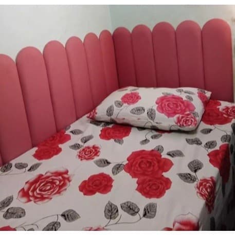 Kit 12 Cabeceira Estofada Adesiva em Modulos Nuvem Para Cama Box Solteiro Casal Queem King