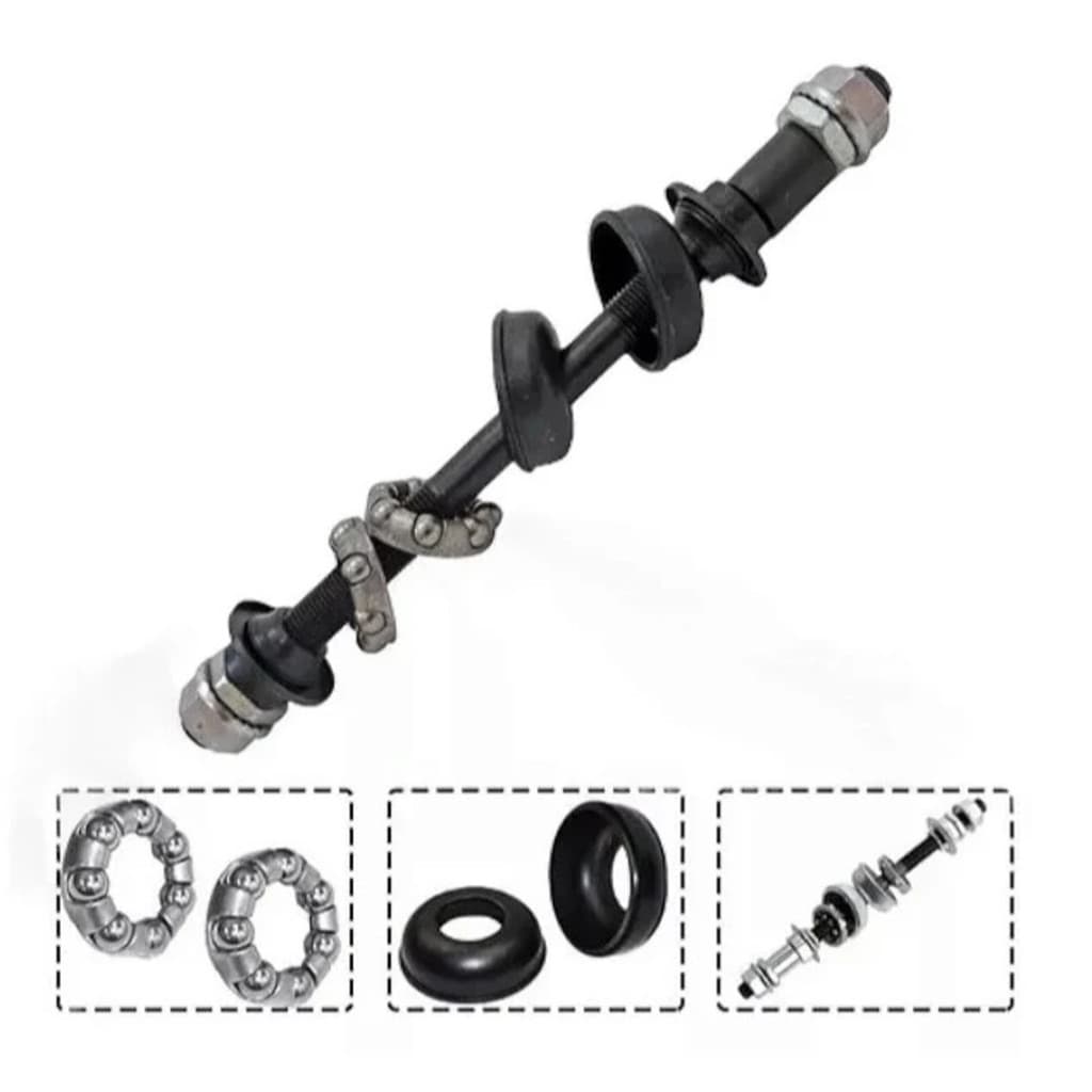 Eixo Traseiro Bicicleta Aro 26 29 20 Esferado 180mm Completo