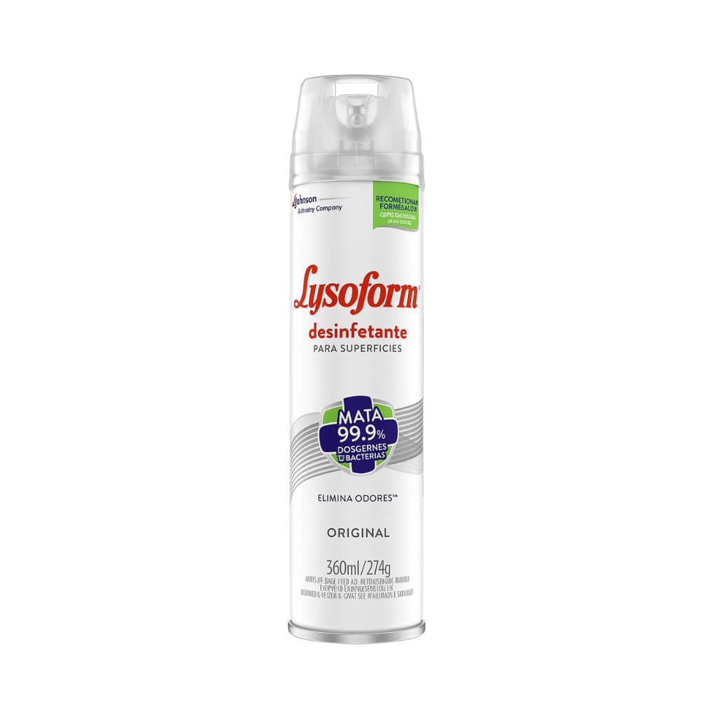 Desinfetante Lysoform Aerossol Desodorizador Original 360ml