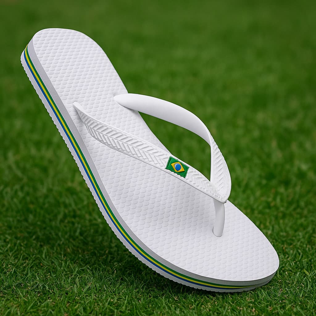 Chinelo de Dedo Masculino Adulto e Infantil com Bandeirinha Brasil – Leve e Barato