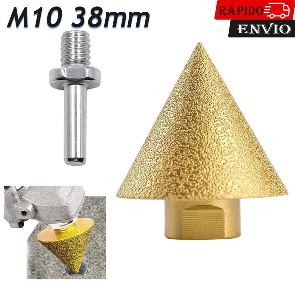 Perfurador cerâmico do furo do bocado de broca da telha de mármore do corte chanfrado do diamante Broca M10 38mm