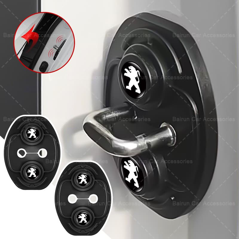 Capa De Proteção Para Fechadura De Porta De Carro , Adesivo De Silicone Antiarranhões Peugeot 206 207 208 306 307 308 40