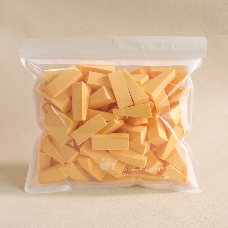 Esponja Maquiagem Queijinho Pacote 30 Unidades Branca Expansível Triangular 025-045