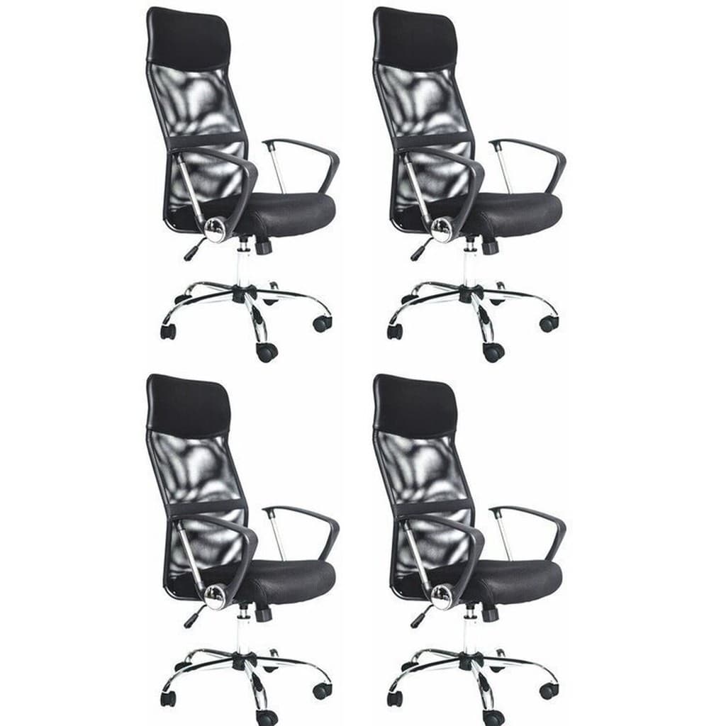 Kit 4 Cadeira de Escritorio Presidente Tela Mesh Comfort Cadeira Presidente