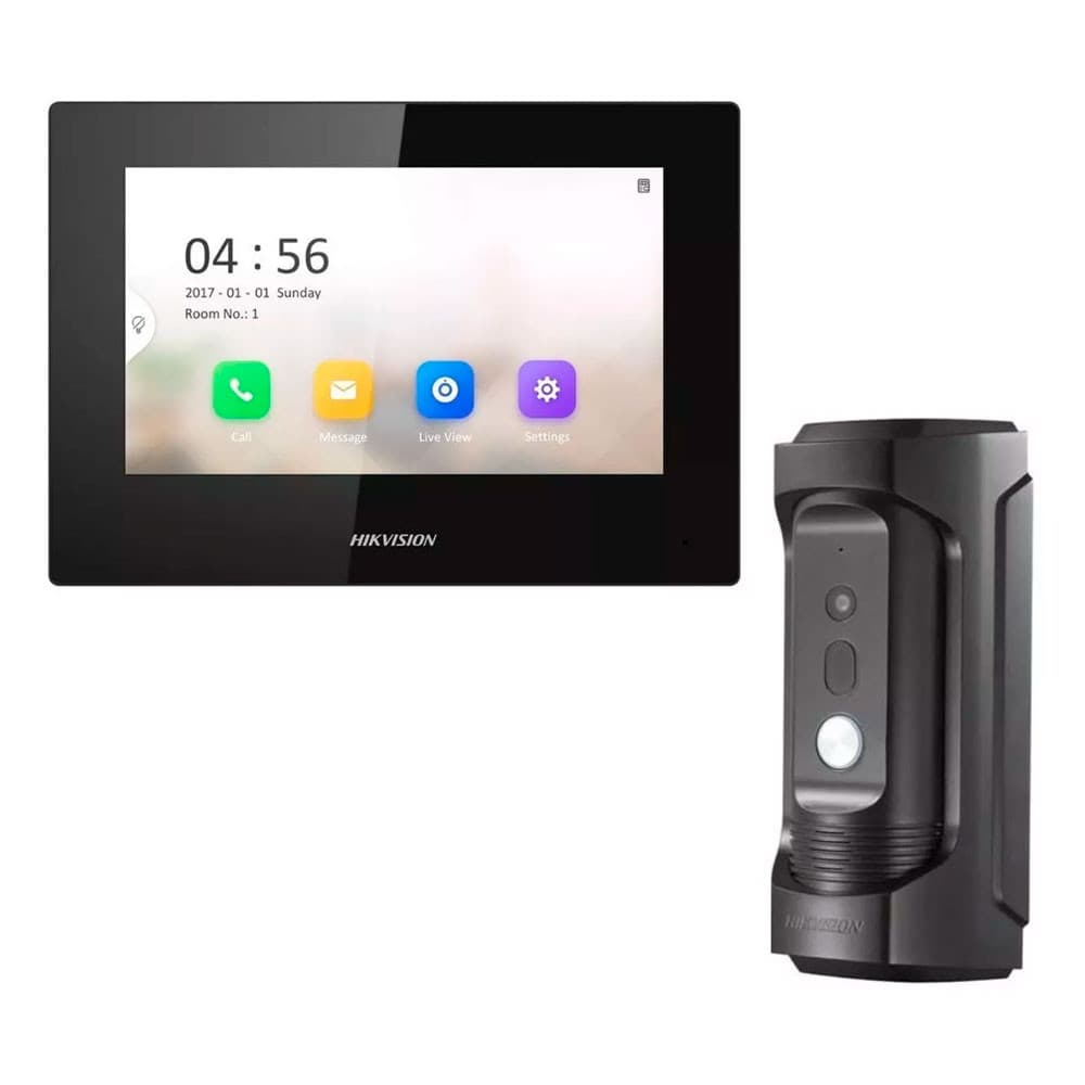 Kit Tela Ds-kh6350 + Vídeo Porteiro Hikvision Ds-kb8113-ime1