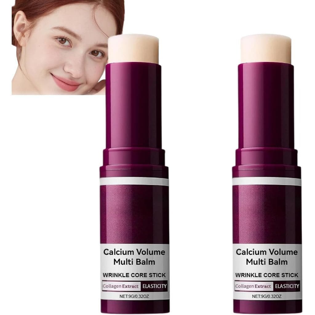 CalciumVolumeMultiBalmStick, Bastão Anti-Rugas com Extrato de Colágeno, Bálsamo Hidratante e de Elasticidade para Rosto,