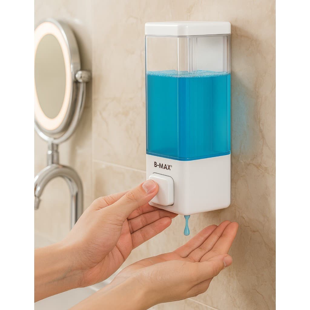 Dispenser De Parede Sabão Sabonete Líquido Profissional Detergente Sem Furos 350ml Banheiro Cozinha Industrial