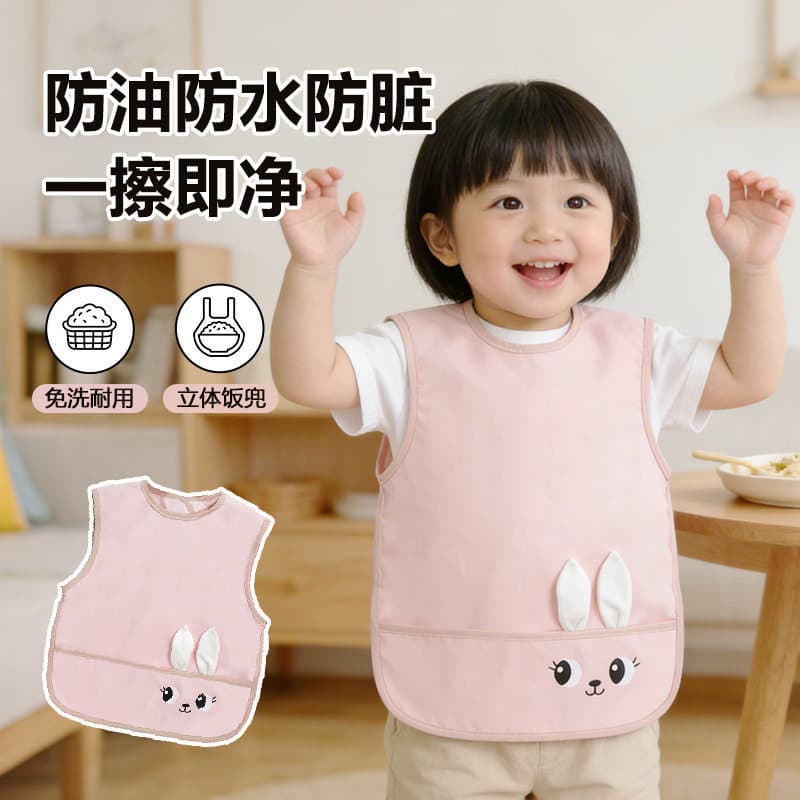 À prova dwaterproof água anti-sujo bebê comer babador meninos meninas crianças macacão anti-desgaste suplemento alimenta