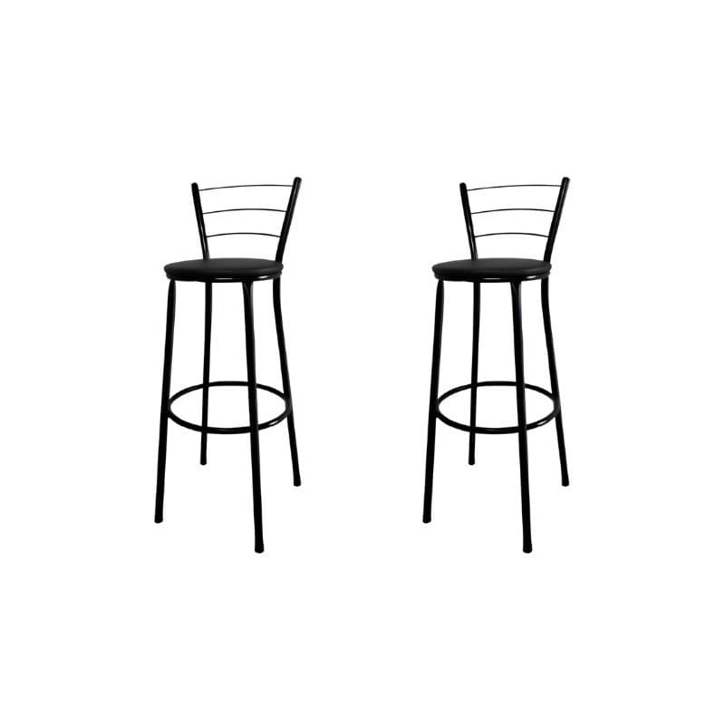Kit 2 Banqueta Alta Resistente Cozinha Gourmet Bar Bancada Balcão Retrô Suporta até 110Kg
