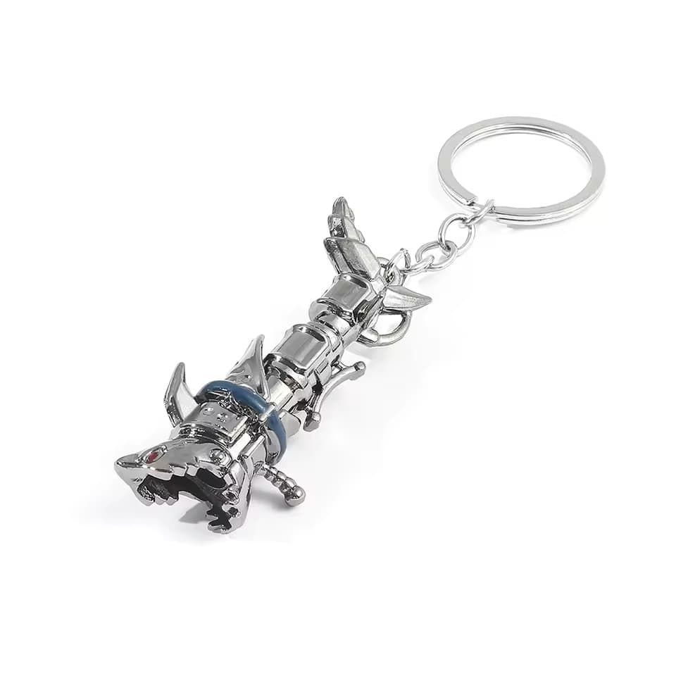 Chaveiro Bazooka Fishbones Jinx LoL Metal 7cm AACU
