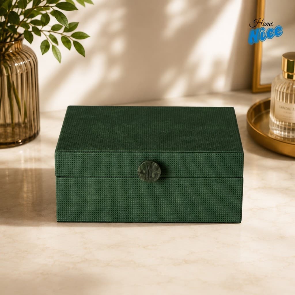 Caixa Decorativa Luxo Organizadora Esmeralda Paramount Nice Home