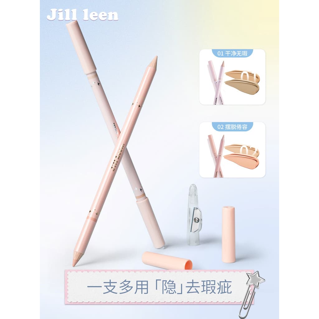 JILL LEEN Caneta corretiva para reparo facial, creme para olhos, brilho oculto, marcas de Acne, manchas, cobertura, rasg