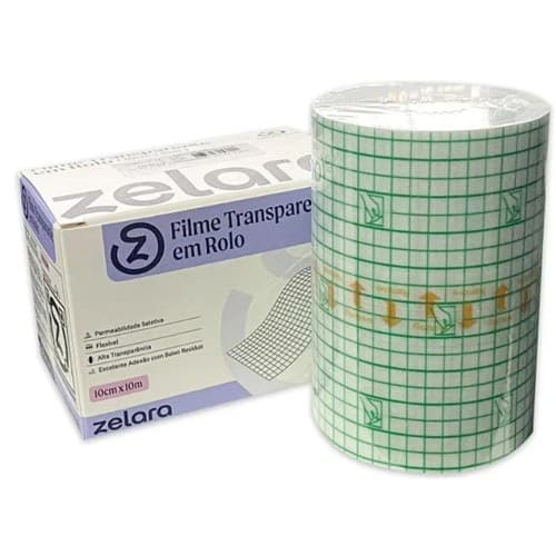 Filme Transparente em Rolo Zelara 10cm x 10m