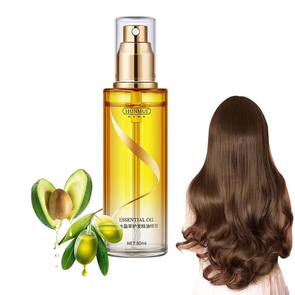 Spray de Óleo Essencial de Abacate para Cabelo, Tratamento Fortificante para Cabelo, Óleo Capilar Leve, Brilho Luminoso,