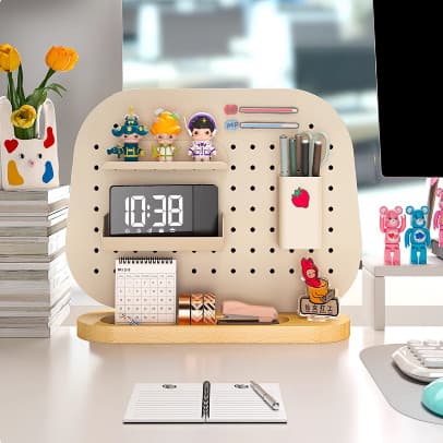 Dormitório bens Desktop buraco placa prateleira de mesa escritório estudo caixa armazenamento arranjo modificado ferrame