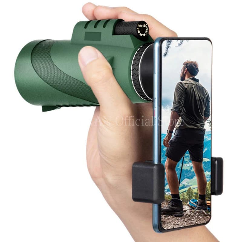 Telescópio Portátil Zoom HD 5000M Dobrável de Longo Alcance Mini Poderoso para Caça, Esportes, Acampamento e Viagens ao