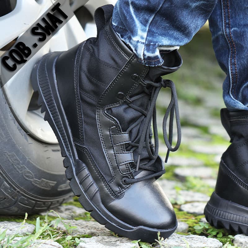 Verão Mid-Top leve botas de combate tático deserto Martin botas respiráveis botas gerais botas marinhas treinamento de e