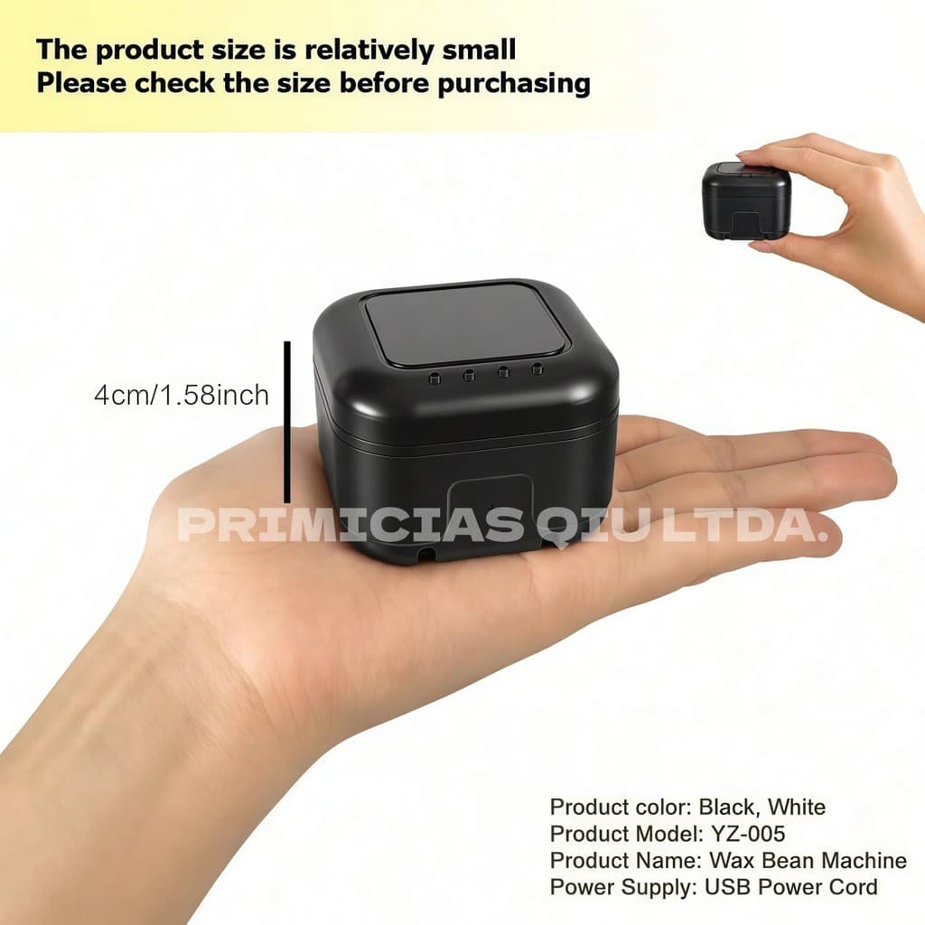 Mini Aquecedor De Cera Depilatória Termocera De Bolso Recarregável Bivolt 5,5cm Acessórios DONG