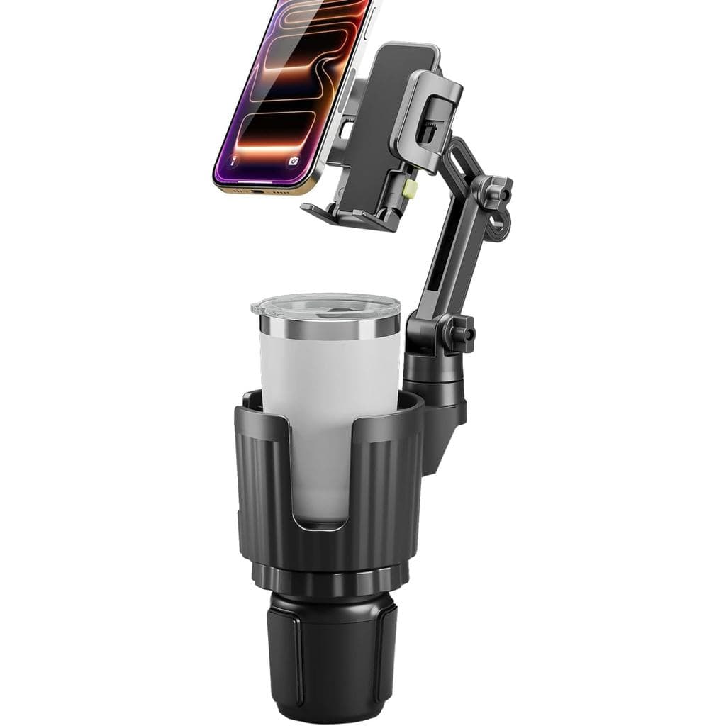Suporte para Copo Bracketron com Suporte para Telefone para Carro - TripGrip 2 em 1, Suporte Expansível para Telefone co