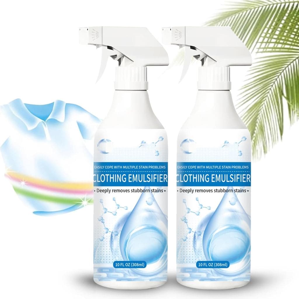 Emulsificador para Roupas, 300ML, Removedor de Manchas Não Iônico, Spray Poderoso para Remover Manchas de Lavanderia, Re