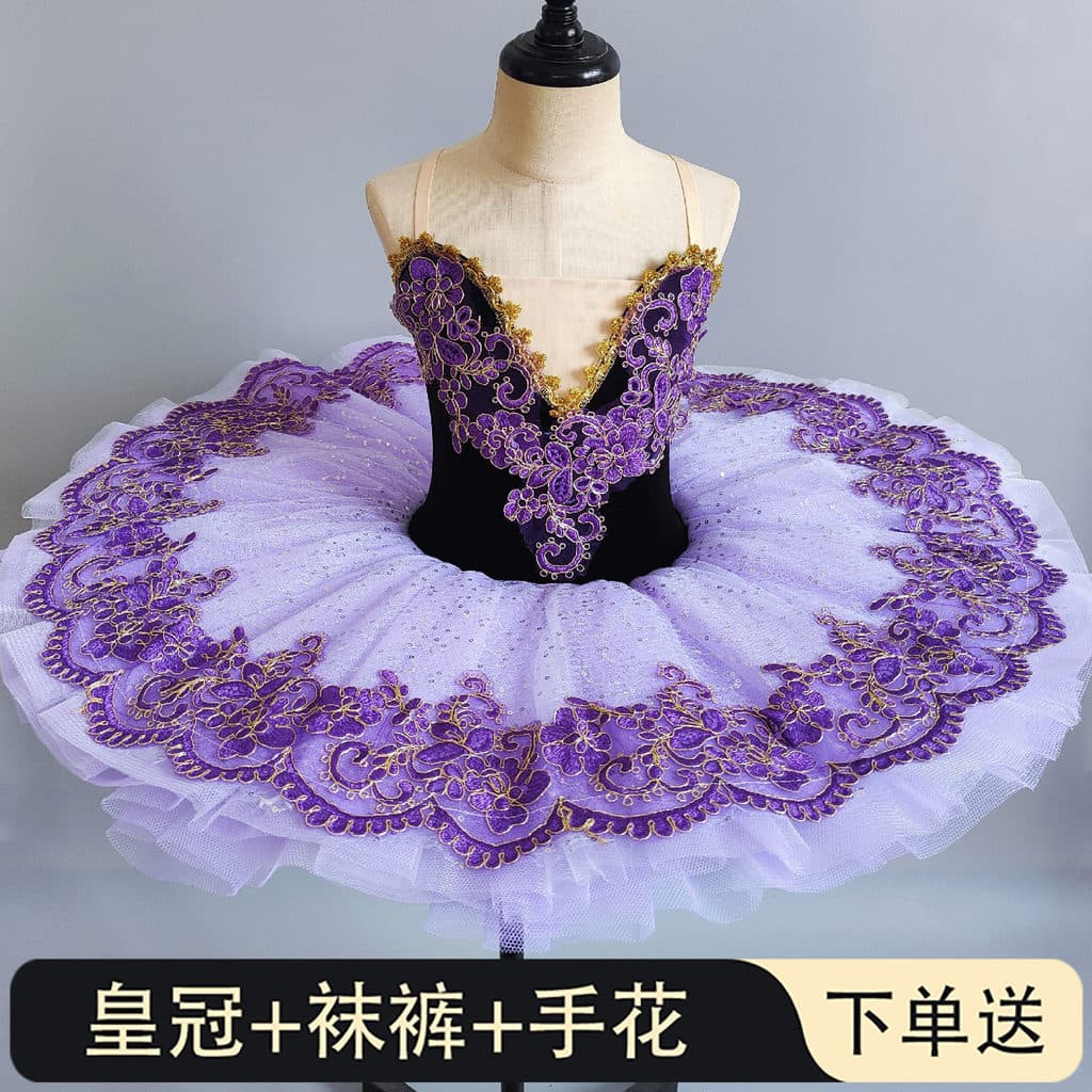 Saia de balé profissional para crianças meninas pequeno cisne TUTU saia roxa mostrar dia de ano novo Revival instituição