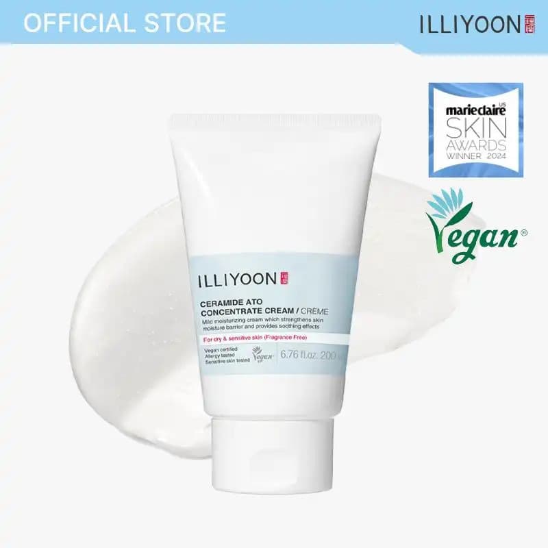 Creme Concentrado de Ceramida ILLIYOON |   Hidratante para Pele Seca e Sensível, Hidratação Duradoura por 100 Horas, Par
