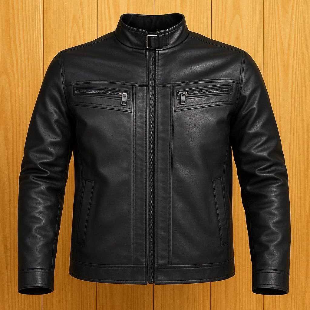Casaco De Frio Masculino Couro Sintético Premium Forrado Grosso