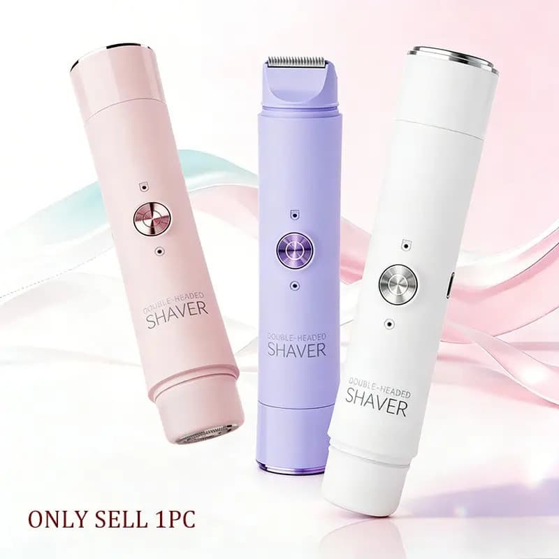 Kit de Remoção de Cabelo Elétrico 2 em 1 Recarregável por USB para Mulheres, Removedor de Cabelo da Linha do Biquíni e A