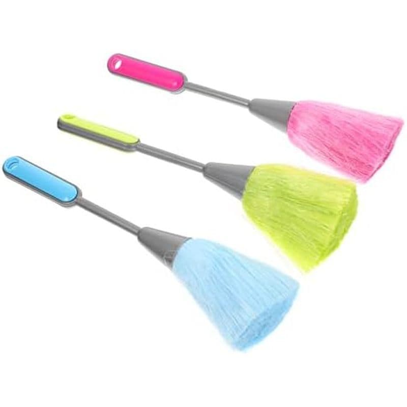 KALLORY 3 Unidades Compactas De Duas Cores PP Fibra Conjunto De Escova De Limpeza De Teclado Ferramentas Domésticas Poei