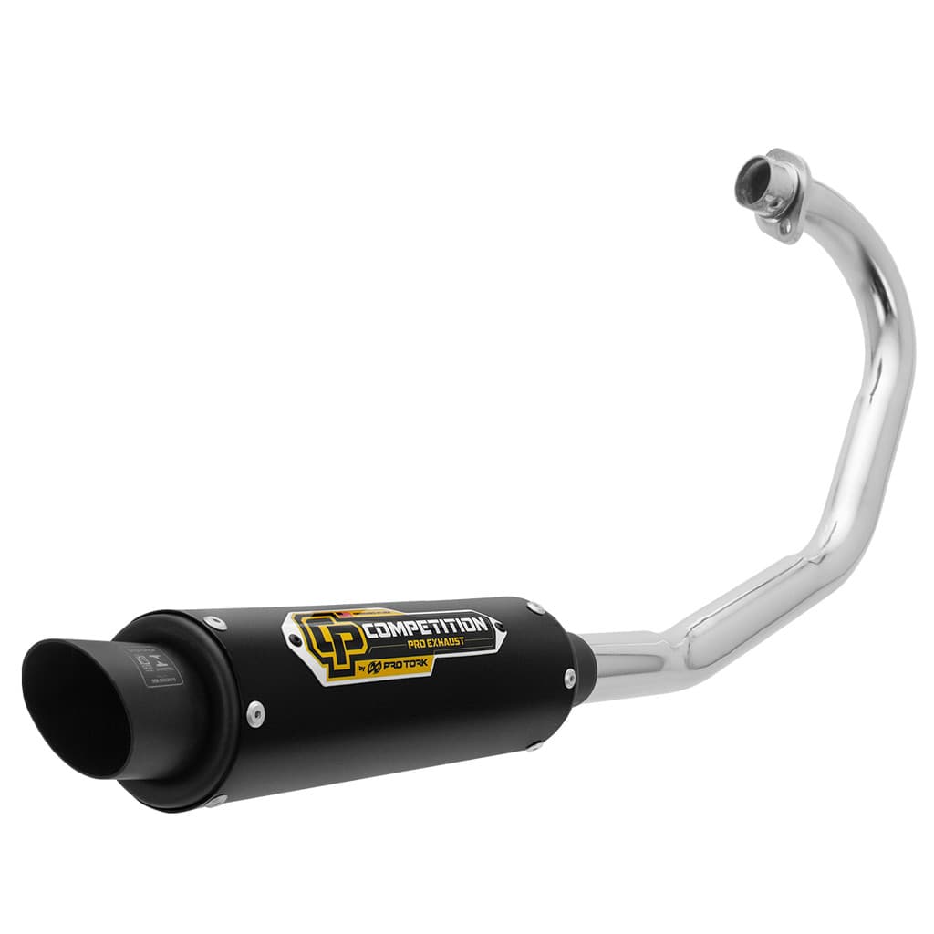 Escapamento Pro Tork Competition curva Cromada Titan 150 Ks es 2004 2005 2006 2007 2008 Preto