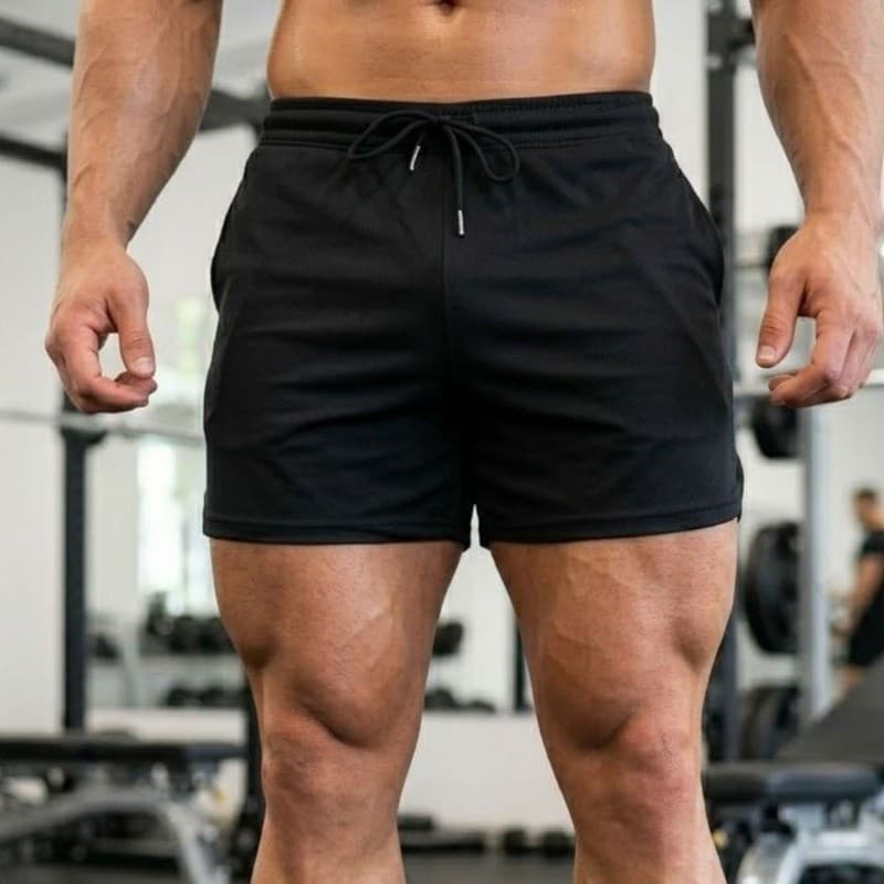 Short Curto Masculino Dry Fit - L I S O - Academia Fitness Musculação Corrida Treino Funcional Esportivo Casual