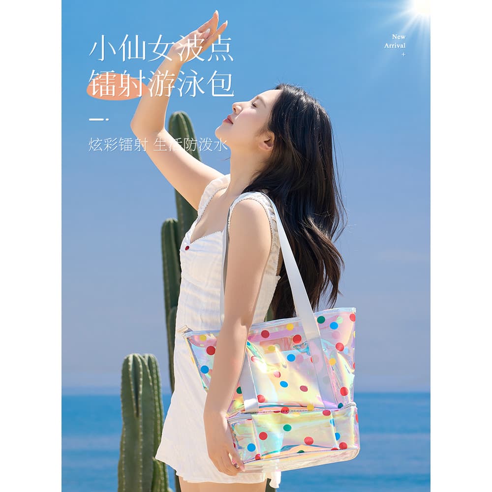 Puhe saco de natação feminino grande capacidade à prova dwaterproof água seco molhado separação saco de armazenamento de