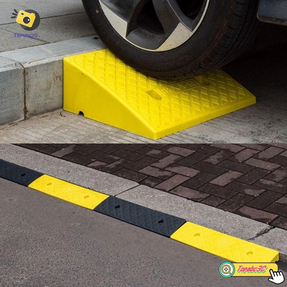 Rampas De Entrada De Roda De Carro TOPABCC , Meio-Fio Para Pneus Pretos , Acessórios Automotivos Antiderrapantes Com Col