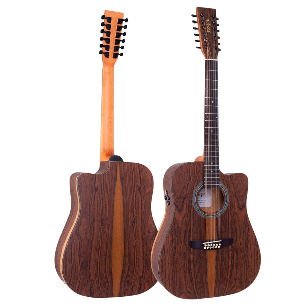 Violão 12 Cordas Rozini Presença Brasil Folk Cutaway Elétrico RX415.RE2.F.CT.LP