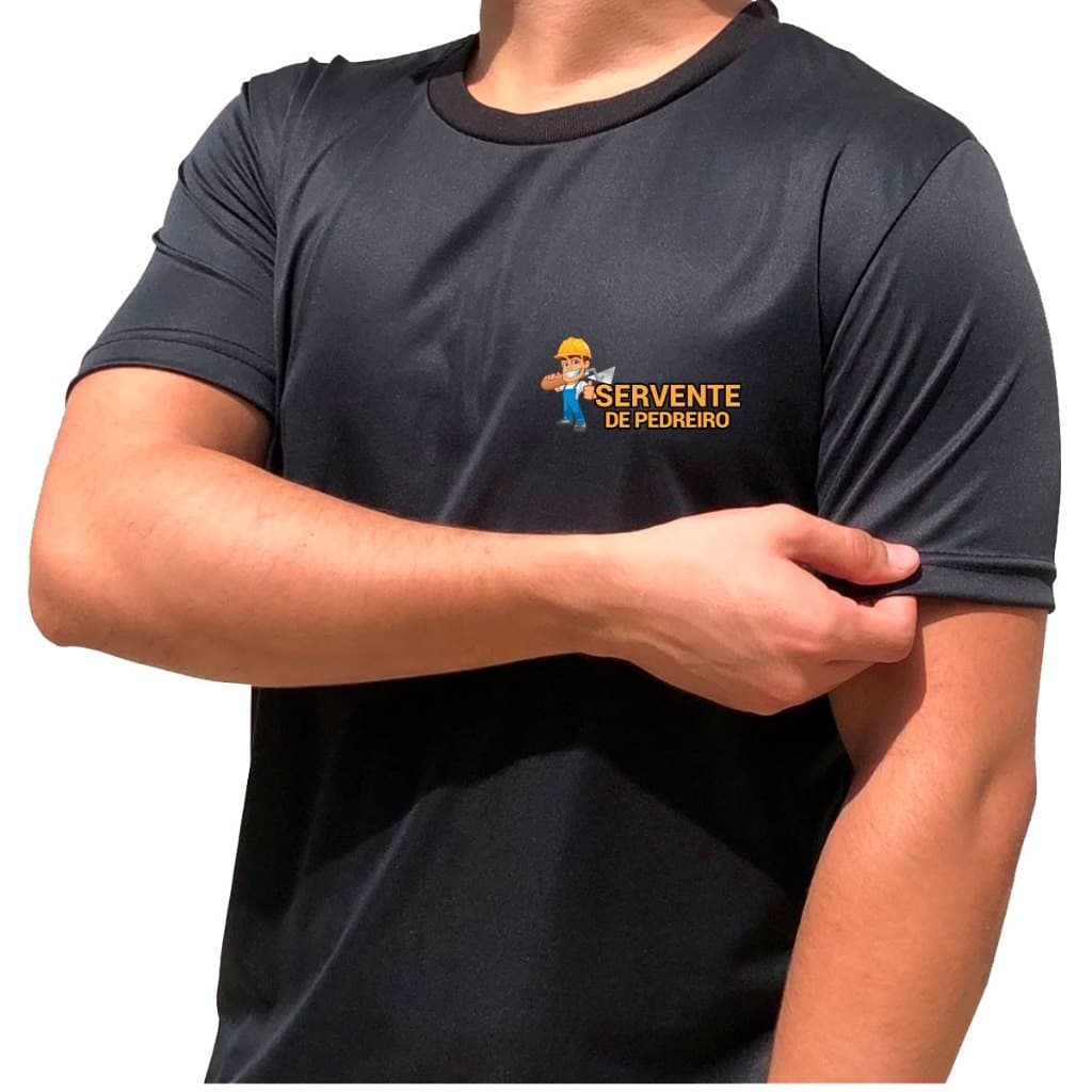 Camisa Estampada Personalizada Profissional para Servente de Pedreiro – Camiseta de Trabalho Uniforme Confortável