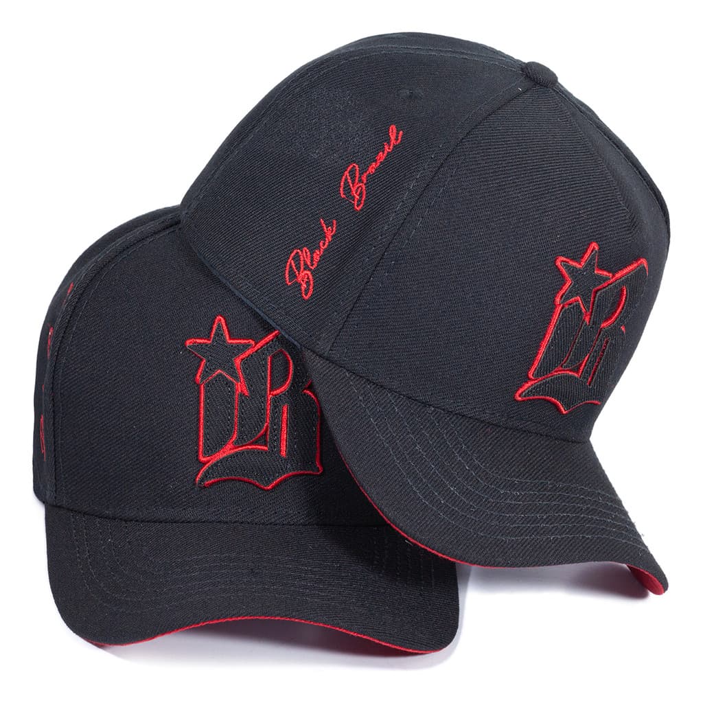 Boné Snapback Preto Vermelho Unissex Original Black Brazil