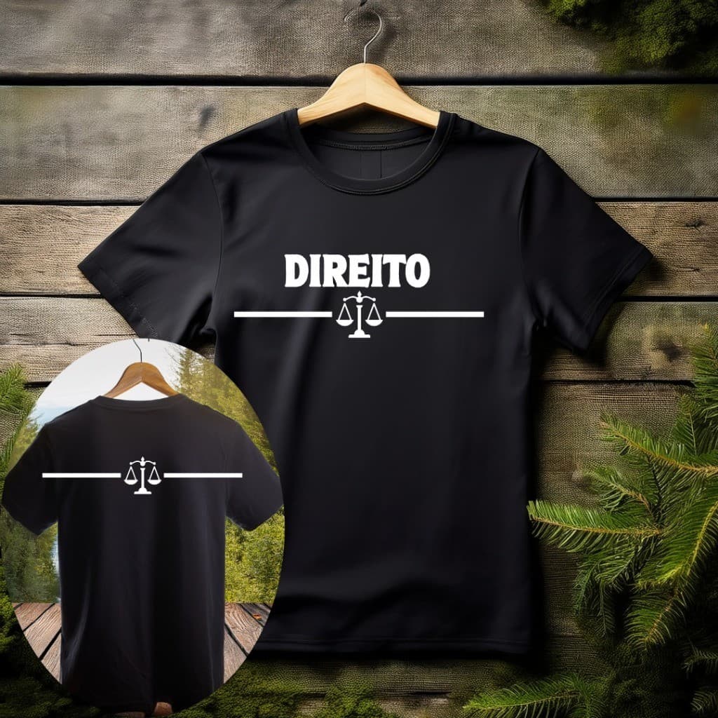 Camiseta camisa básica  100% algodão Direito  Curso Advogado Faculdade Universidade Profissão Várias Cores