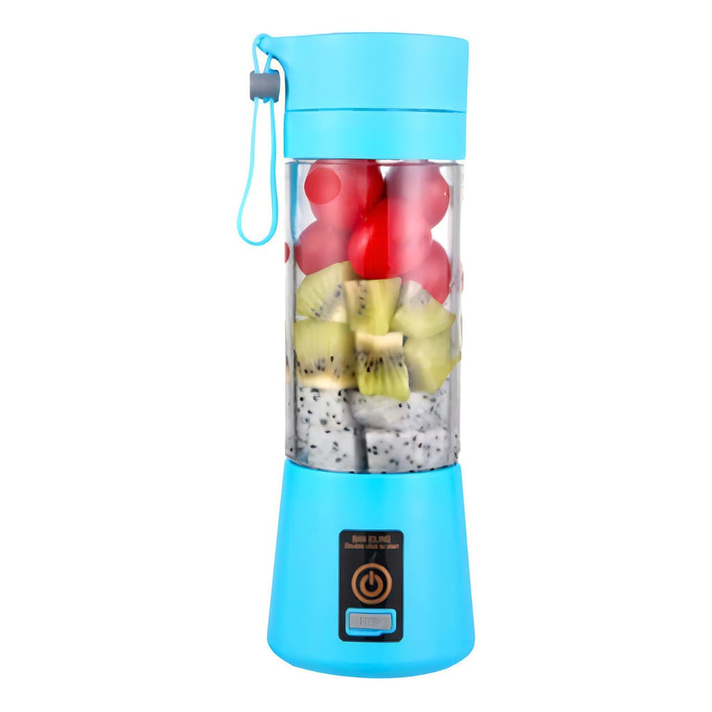 Liquidificador Portátil USB 380ml 6 Lâminas Recarregável Potente e Leve Prepare Sucos Shakes e VItaminas