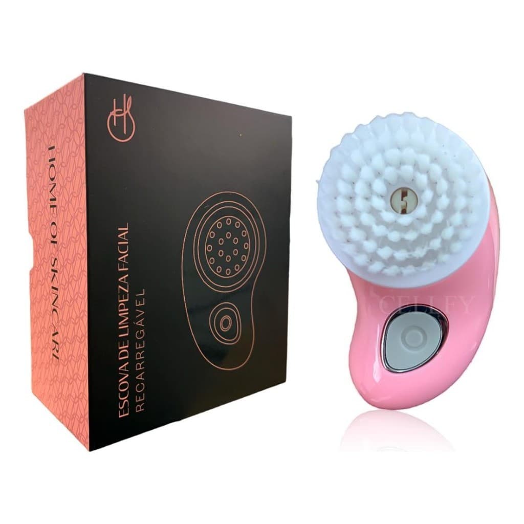 Escova Esponja Massageadora De Limpeza Facial Skincare Elétrica Recarregável S1011
