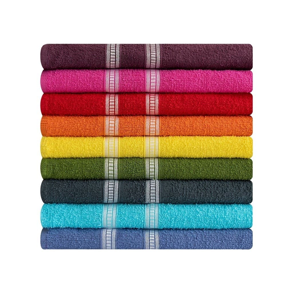 Kit 10 Toalhas de Banho Popular Madri Toalha Simples Ótima Absorção 60x120cm VS Toalhas