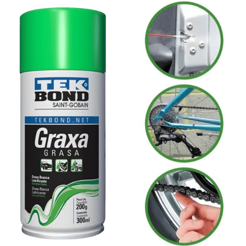 Graxa Branca Spray Tekbond 200g/300ml - TEKSPRAY