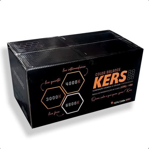 Colmeia Luz Kers Color Balance 11 Células 3 Intensidades Cor 3 Cores 300k 4000k 6500k