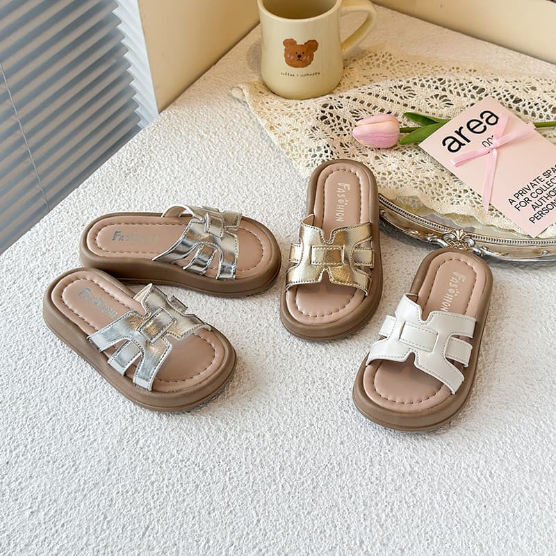 Crianças fundo macio antiderrapante sandálias interiores chinelos 2025 verão novo estilo meninos meninas Flip-Flops vers