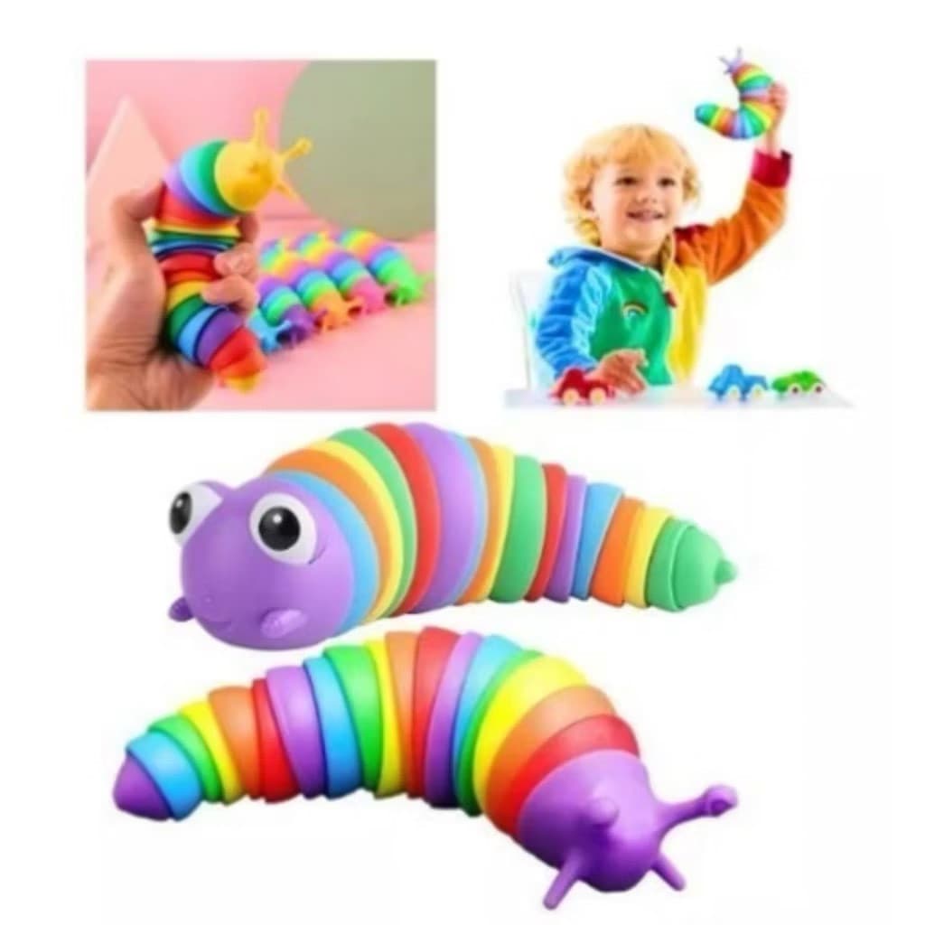 Brinquedos sensoriais móveis coloridos: minhoca, lagosta, estresse de alívio de tubarão SGB5