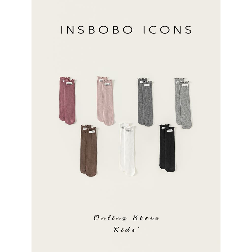 INSbobo meias infantis 2026 primavera novo estilo meninas meias da moda bebê All-Match primavera outono meias infantis n