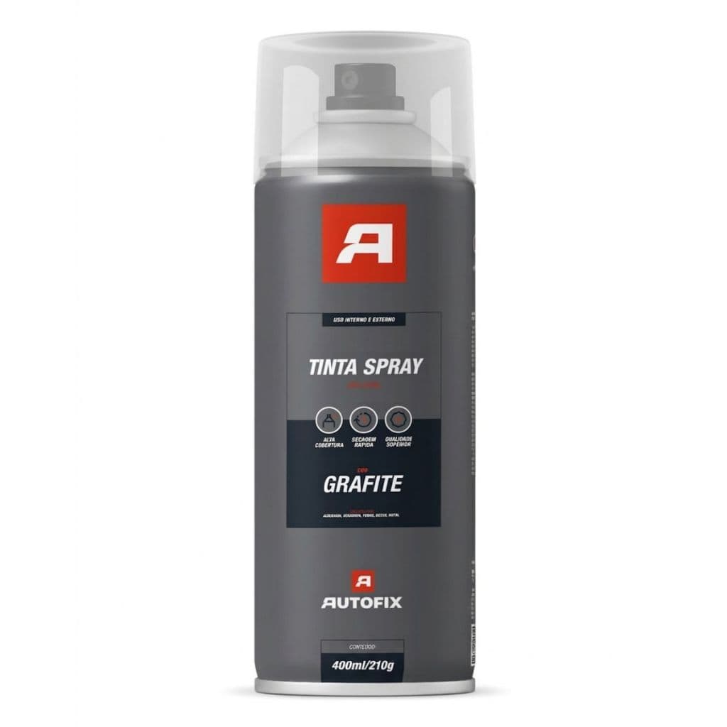 Tinta Spray Uso Geral 400ml Grafite Metal Madeira Autofix Aerossol