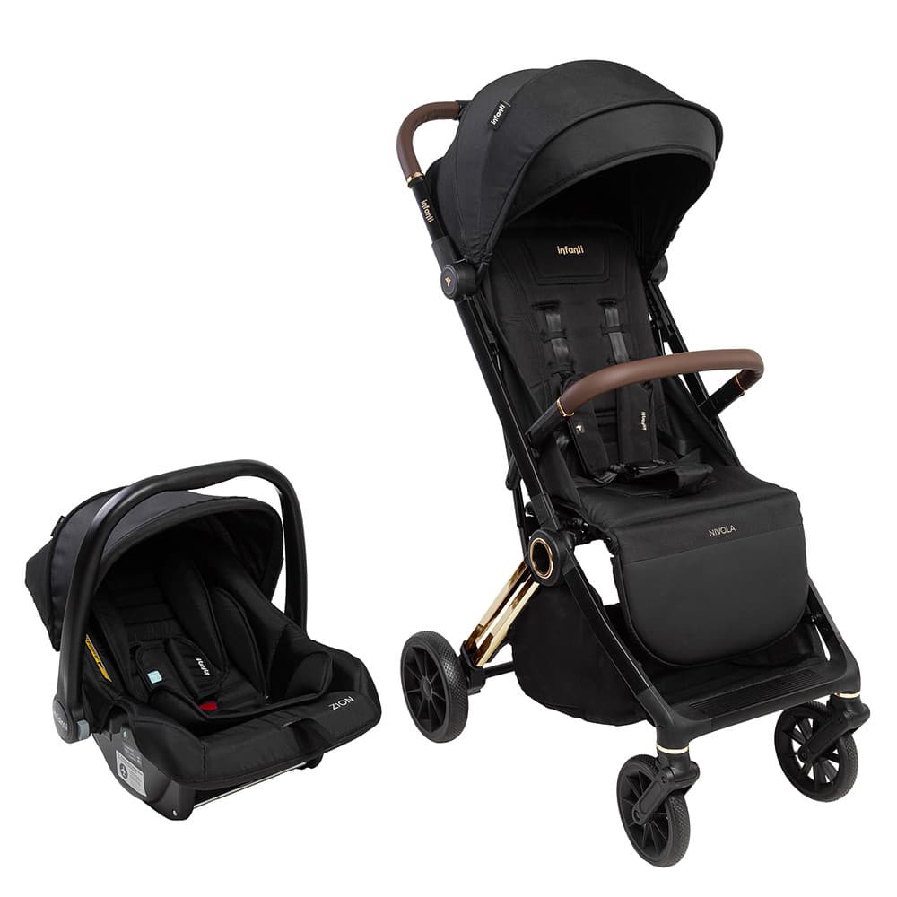 Carrinho Nivola DUO com bebê conforto Preto Solar Infanti