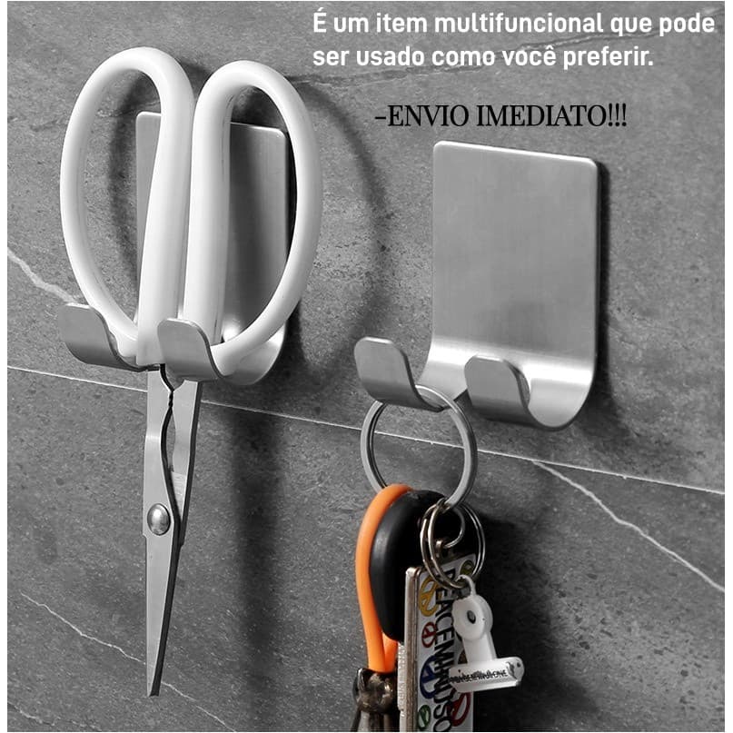 SUPORTE DE BARBEAR AÇO INOX PARA LAMINAS GILLETTE PRESTOBARBA - ADESIVO 3M SEM FUROS | PROMOÇÃO ENVIO IMEDIATO